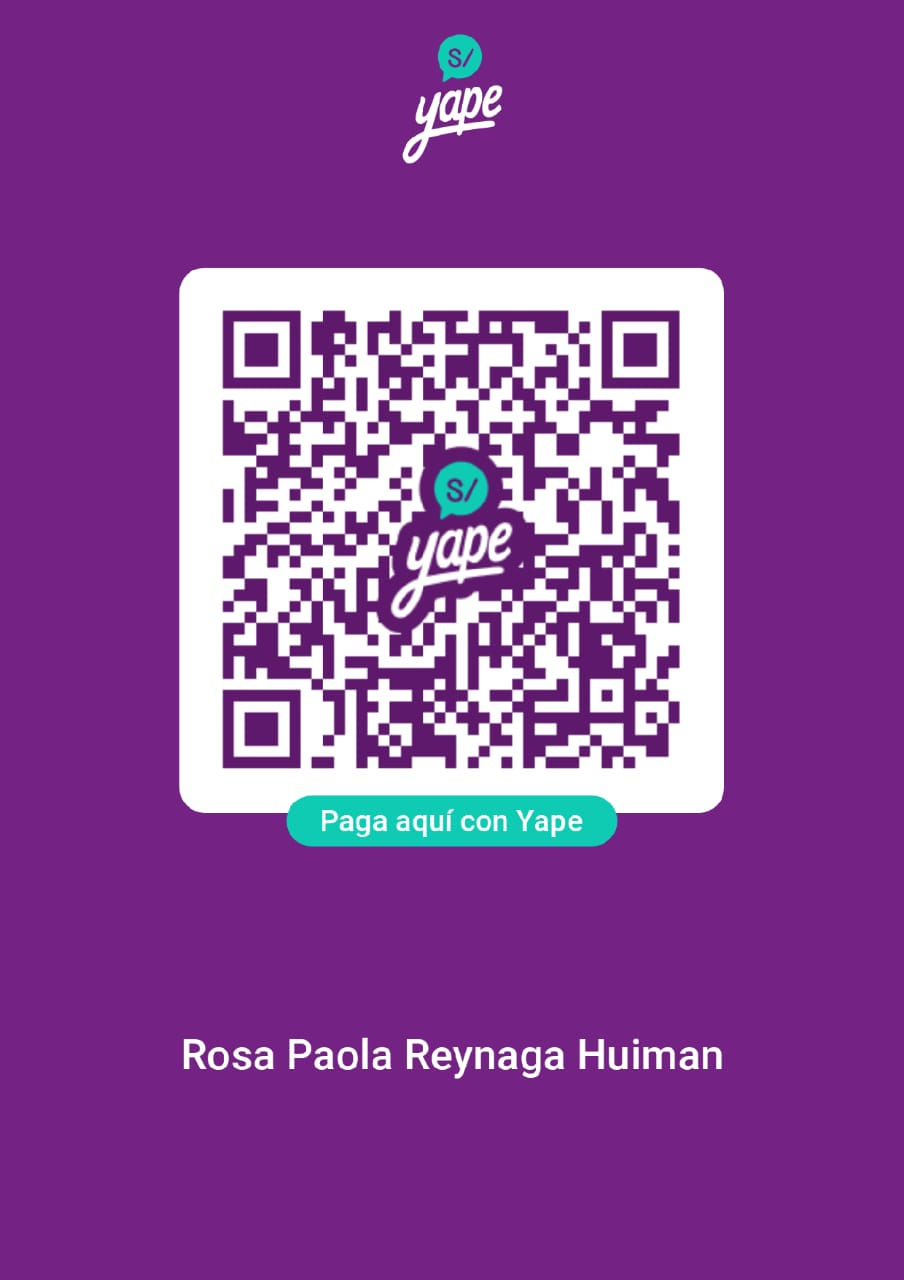 Código de pago con Yape con fondo verde y texto blanco